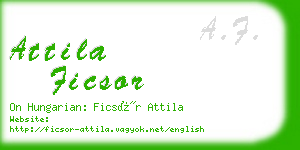 attila ficsor business card